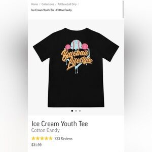 Baseball Lifestyle Black Kids' T-Shirt